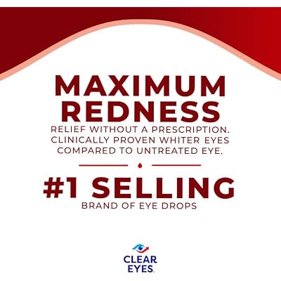 Clear Eyes Maximum Redness Relief Eye Drops 0.50 oz (Pack of 5)