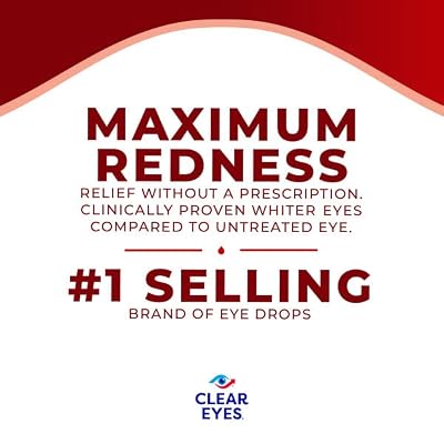 Clear Eyes Maximum Redness Relief Eye Drops 0.50 oz (Pack of 5)