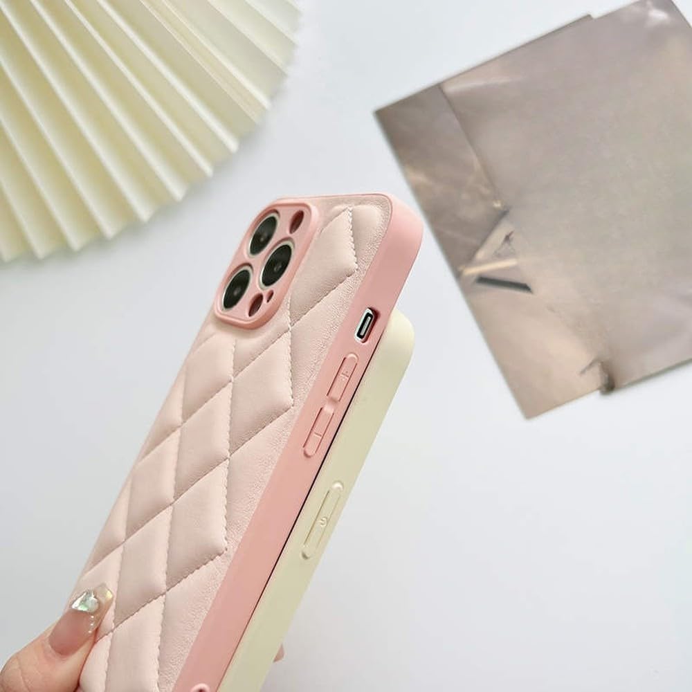Custodia per telefono con rivestimento in piumino diamantato per iPhone 15 Pro Max 14 13 12 11 Pro Max Plus, colore cachi, per iPhone 12ProMax (6,7")