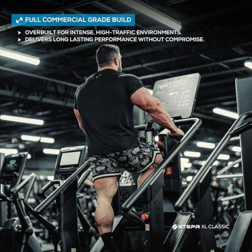 Image of STEPR XL Classic Stair Master with Get on & Go Console | Commercial Use, 190 SPM, 9 inch Step Height, 450 lb Capacity Stair Stepper Machine