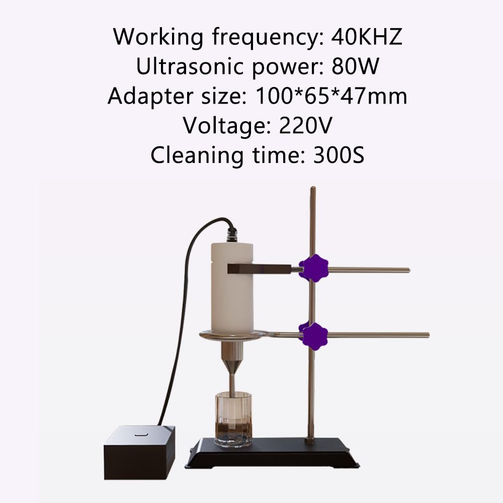 GZPKJ Sonicador Disruptor Celular De Laboratorio, Homogeneizador Ultrasónico, Frecuencia De Trabajo 40 KHz, Tiempo De Limpieza 300 S, para Espresso, Café Moca, Capuchino, Biología, Óptica, Joyería