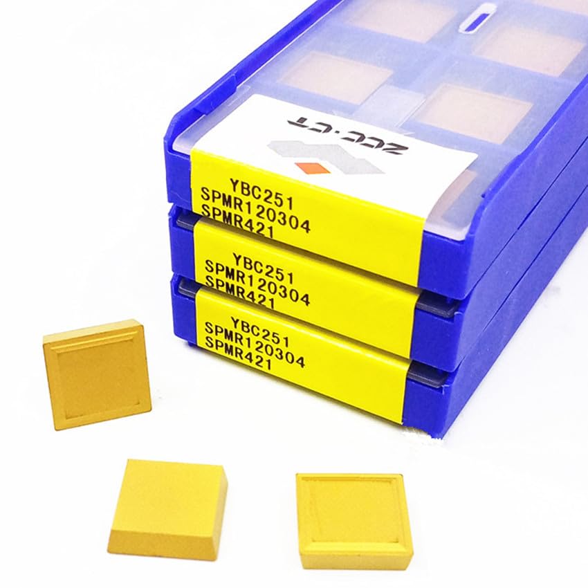 Tool Part for SPMR090308 YBC251/SPMR120304 YBC251/SPMR120308 YBC251/SPMR120304 YBM251/SPMR120308 YBM251 CNC Inserts 10pcs/Box - (Angle: SPMR120308 YBC251 / Shank Diameter: 100pcs (10 Box))
