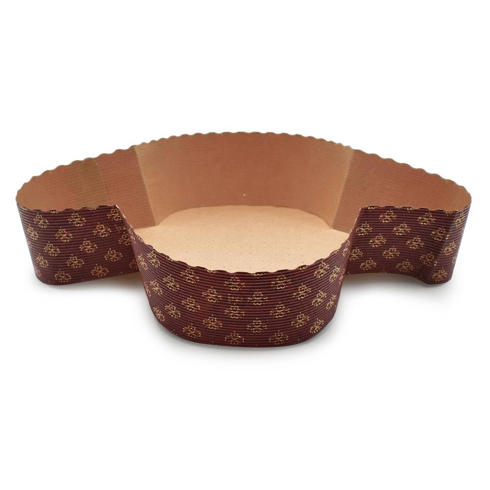 10 Moules en Papier Cuisson pour Colomba de Pâques 1kg | 33×24×6,5 cm | Carton ondulé rigide | Microperforé | Fabriqué en Italie