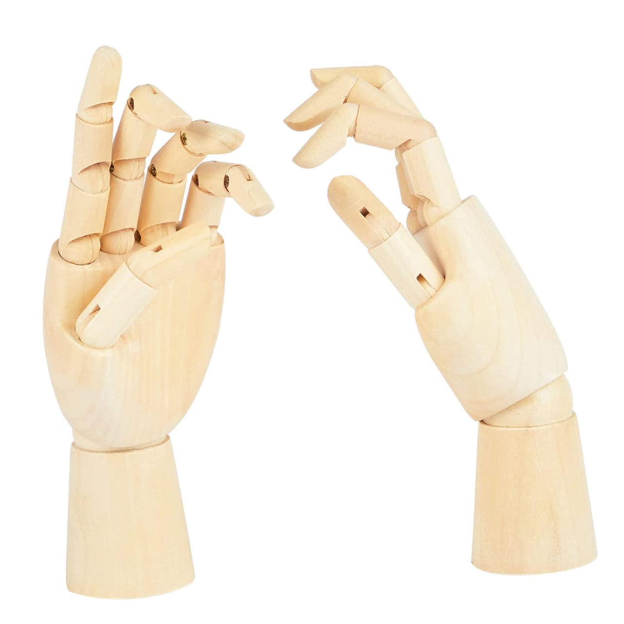 HAWILLOSCH Wooden Puppet Hand Models for Sketch 2pcs Hand Model Human Proportion for Artistic Creations