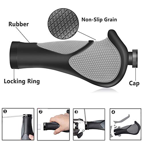 Yakamoz LD-HW0023-US Bike Grips Handbars Comfort Soft Rubber Bicycle Handle Bar Grip thumb #3