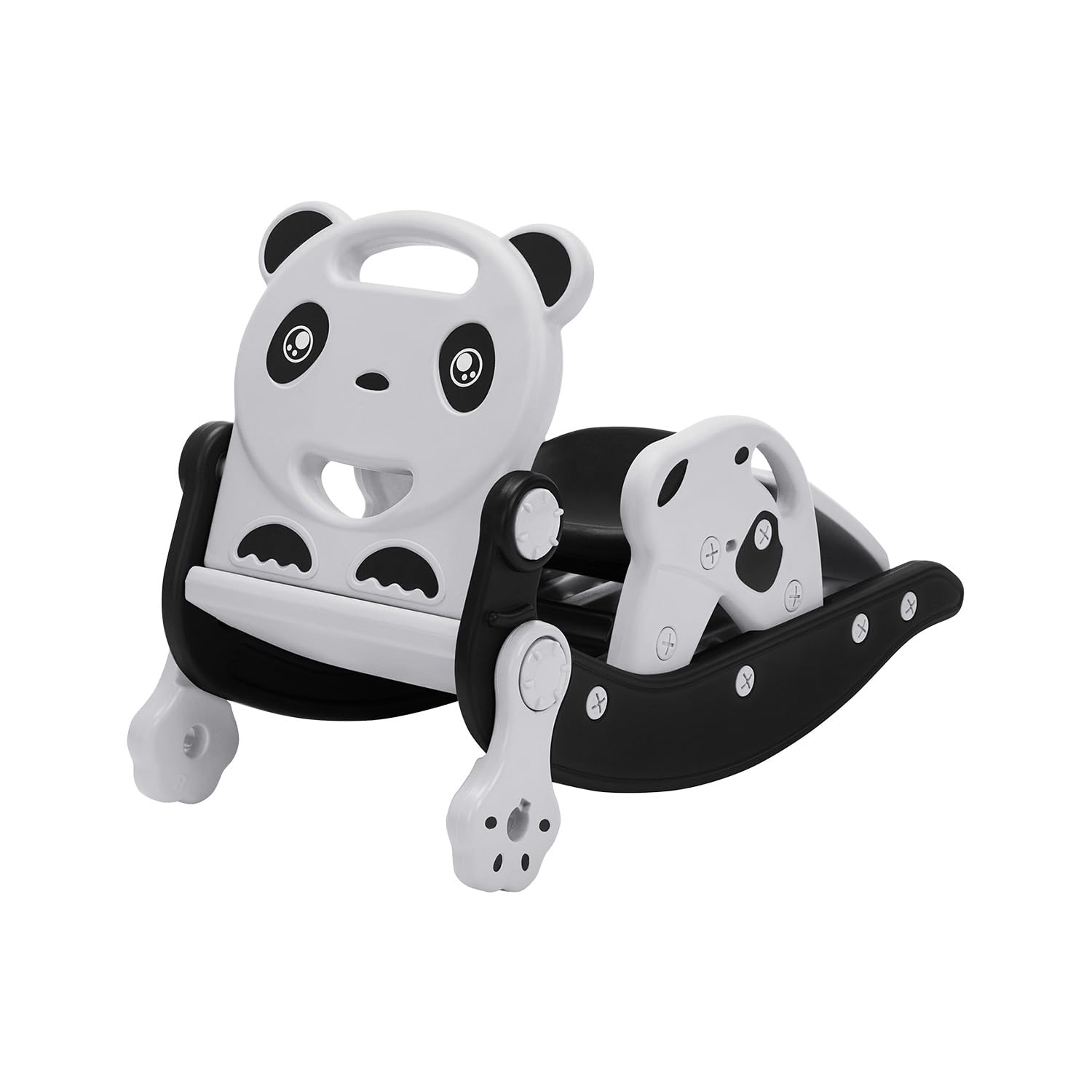Amazon Brand - Jam & Honey 3-in-1 Rocking Panda Slide with Baby Rocker & Chair | for Kids 2-5 Years Old | Non-Toxic PE | Durable & Safe | BIS Approved | Black & Grey (B0D2DJ97M8) Amazon Price History, Amazon Price Tracker