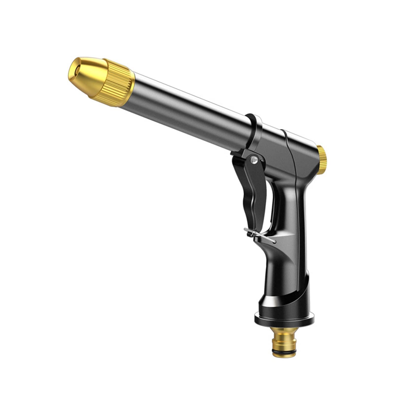 Ddqcnzpmy Black Gun Garden Hose Spray Gun,Adjustable Spray Sprinkler With Brass Nozzle, Heavy Duty Metal Water Gun Spray Gun(Black Gun)