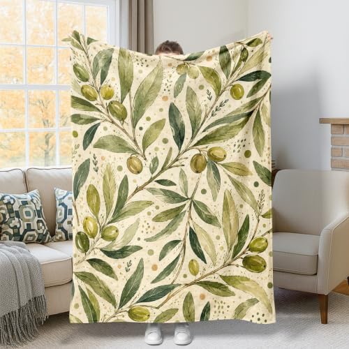 Couverture en fourrure vert olive anti-froid plaid léger lit - 2