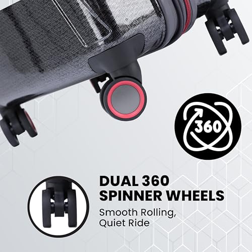 Spyder Traverse 20 Inch Carry On Expandable Hardside Upright Suitcase with 360° Spinner Wheels, TSA Approved Lock, Charcoal2