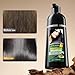 Black Hair Dye Shampoo,Black Hair Shampoo,3-In-1 Color Shampoos Gegen Graue Haare,Grauabdeckung & Pflege In Einem,Pflegendes Haarfarbe Shampoos FüR Trockenes Haar,Sham poo Gegen Graue Haare,400ml
