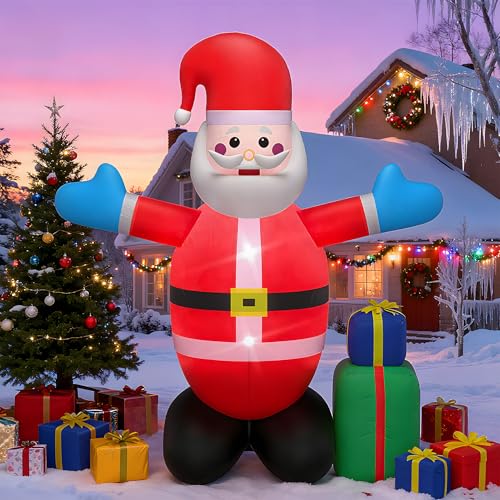 ACXIN 150cm Aufblasbarer Weihnachtsmann mit LED Beleuchtung,...