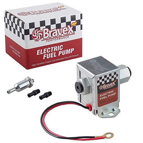 Bravex Inline Electric Fuel Pump Universal DC 12V Low Pressure 2.5-4 PSI Petrol Diesel (EP12S)