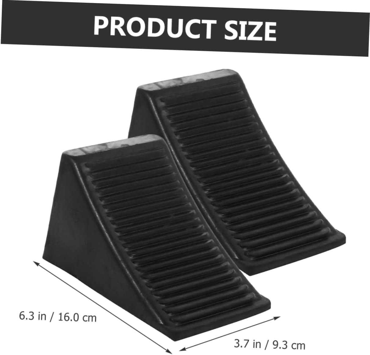 PRETYZOOM 2Pcs Portable Rubber Wheel Chocks Non Slip Tire Chock for Trailers Motorcycles and Vehicles for Trailer Accessories