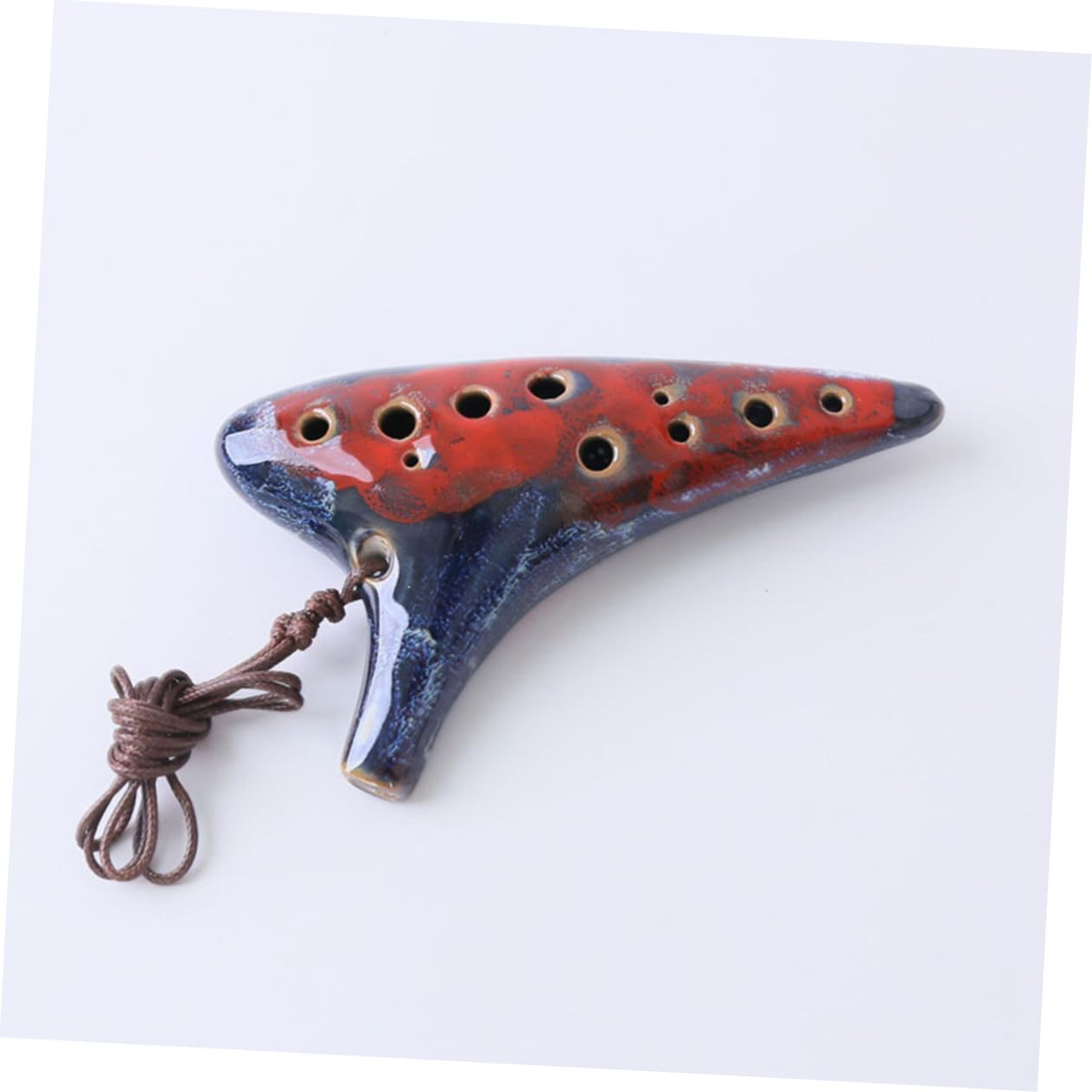 Ocarina in Ceramica 12 Fori Tonalità C Contralto Strumento Portatile per Principianti e Appassionati di Folk