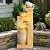31.89" 4-Tier Outdoor Garden Water Fountain, Floor-Standing Cascading Waterfall with LED Lights, Rustic Pot Water Feature for Patio, Backyard, Deck, Porch, Indoor Outdoor Home Decor