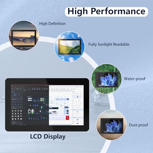 Image of 27 inch Android 14 Industrial Embedded Touchscreen Panel PC | Capacitive Multi-Touch Tablet with Front IP65 Monitor,WiFi & BT,HDMI /USB Ports for Kiosks,Factory(8GB RAM,64GB SSD)