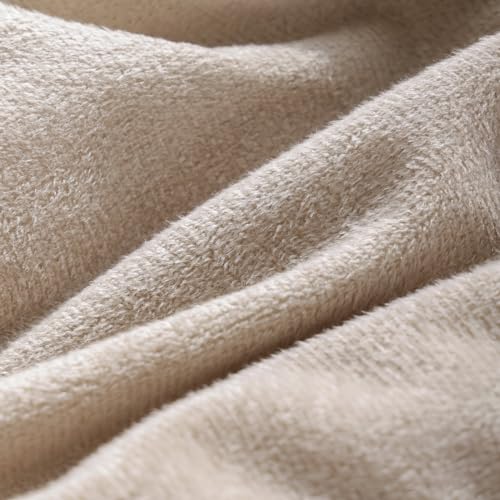 Smoofy Fluffy King Size Comforter Set, Faux Fur Comforter Set, Luxury Fuzzy King Bedding Set, Soft Shaggy Bed Set for All Season, 3 Pieces - 1 Comforter & 2 Pillowcases, Khaki