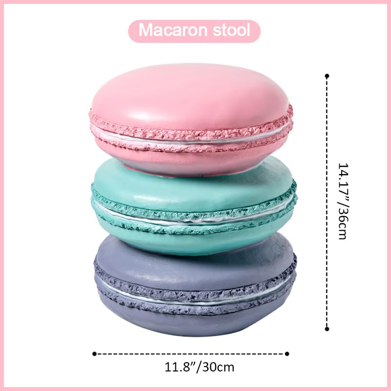 DRAMLOR Cute Donut Stools, 14IN Donut Shaped Funny Foot Stool, Durable and Beautifully Food Shaped Dining Stool and Chair for Dining Room, Living Room, Bedroom