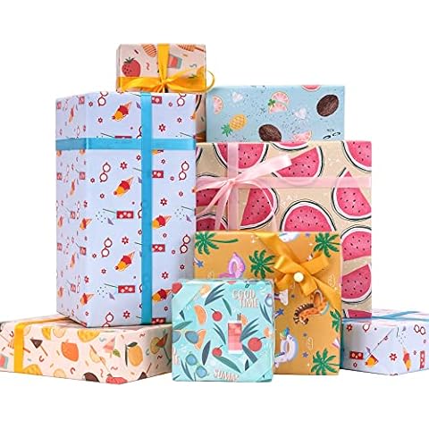 Larcenciel Summer Party Gift Wrapping Paper Set Cover