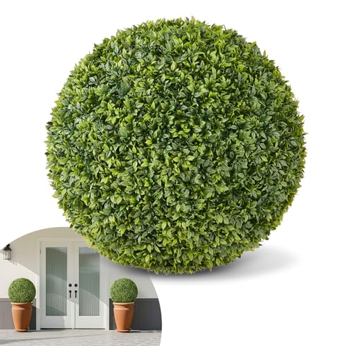 VEVOR Palla di Arte Topiaria Artificiale, 584 mm, Finto Bosso Artificiale, Finto Albero di Seta, Sembra Vero, Facile da Montare per Decorazioni, Portico Anteriore, Esterno, Patio, Giardino