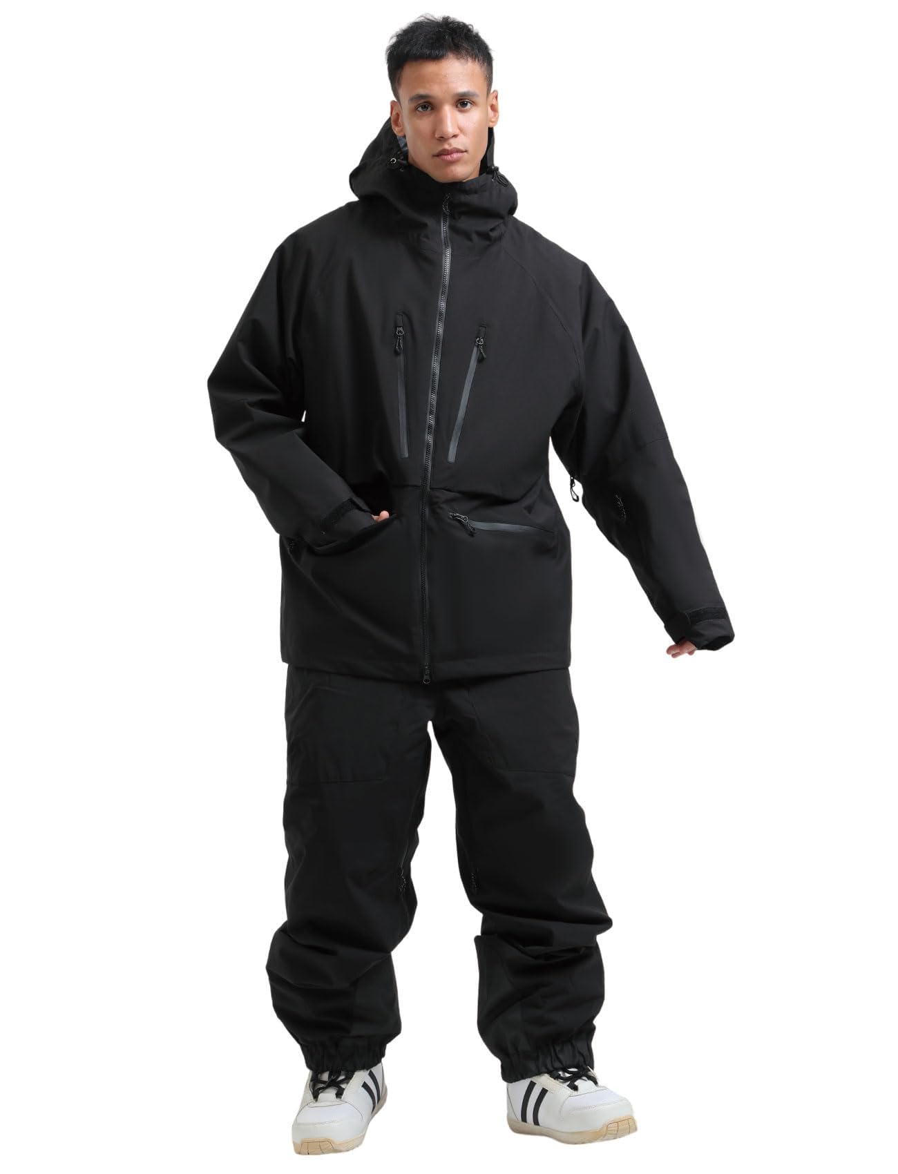 GSOU SNOW Chaqueta de Esquí Holgados Chaqueta de Snowboard Baggy Impermeable Antiviento Transpirable Aislante Térmico con Capucha