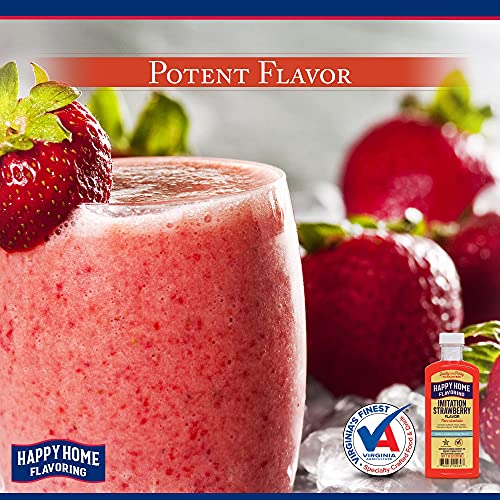 Happy Home Imitation Strawberry Flavoring, Non-Alcoholic, Certified Kosher, 7 Oz. #TOP2