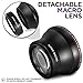 Altura Photo 55MM 0.43x Professional HD Wide Angle Lens w/Macro Portion for Nikon Cameras with DX NIKKOR 18-55mm f/3.5-5.6G VR and 55MM Sony E Lenses