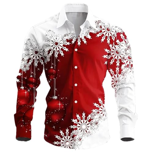 Chemise d'automne pour homme à manches longues et imprimé intégral coupe confort