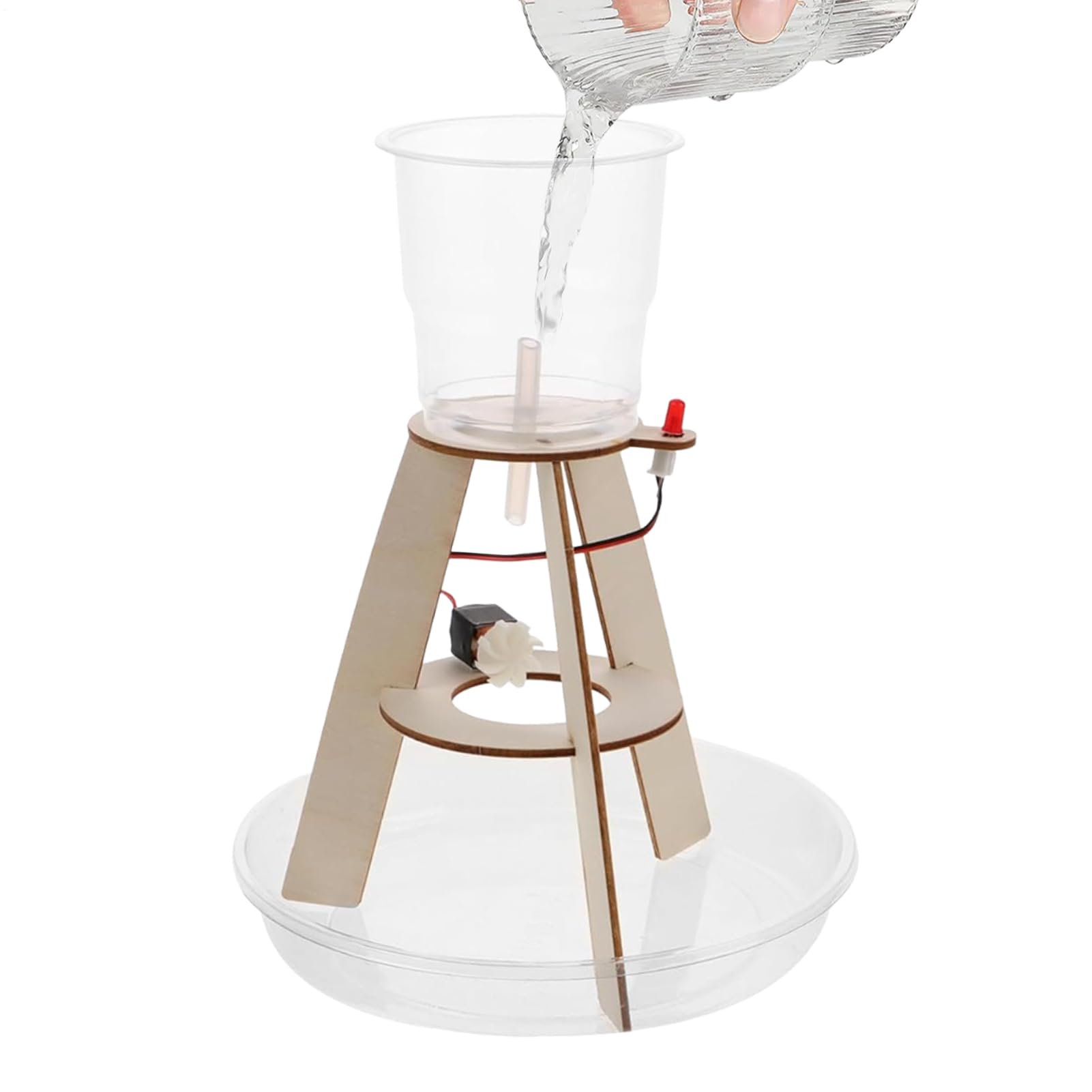 Renewable Energy Model, DIY Hydroelectric Turbine Set, Exploration Components, Engineering Experiment Kit for Practical Power Demonstration, Study Toy with Creative Build for Students Parents