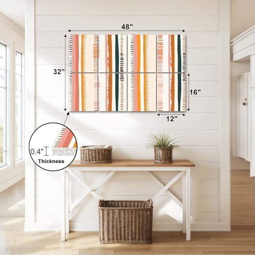 8 Pack Paneles Acústicos Decorativos Autoadhesivos con Líneas Orgánicas Texturizadas para Oficina, Hogar y Estudio 48"x32" miniatura 2