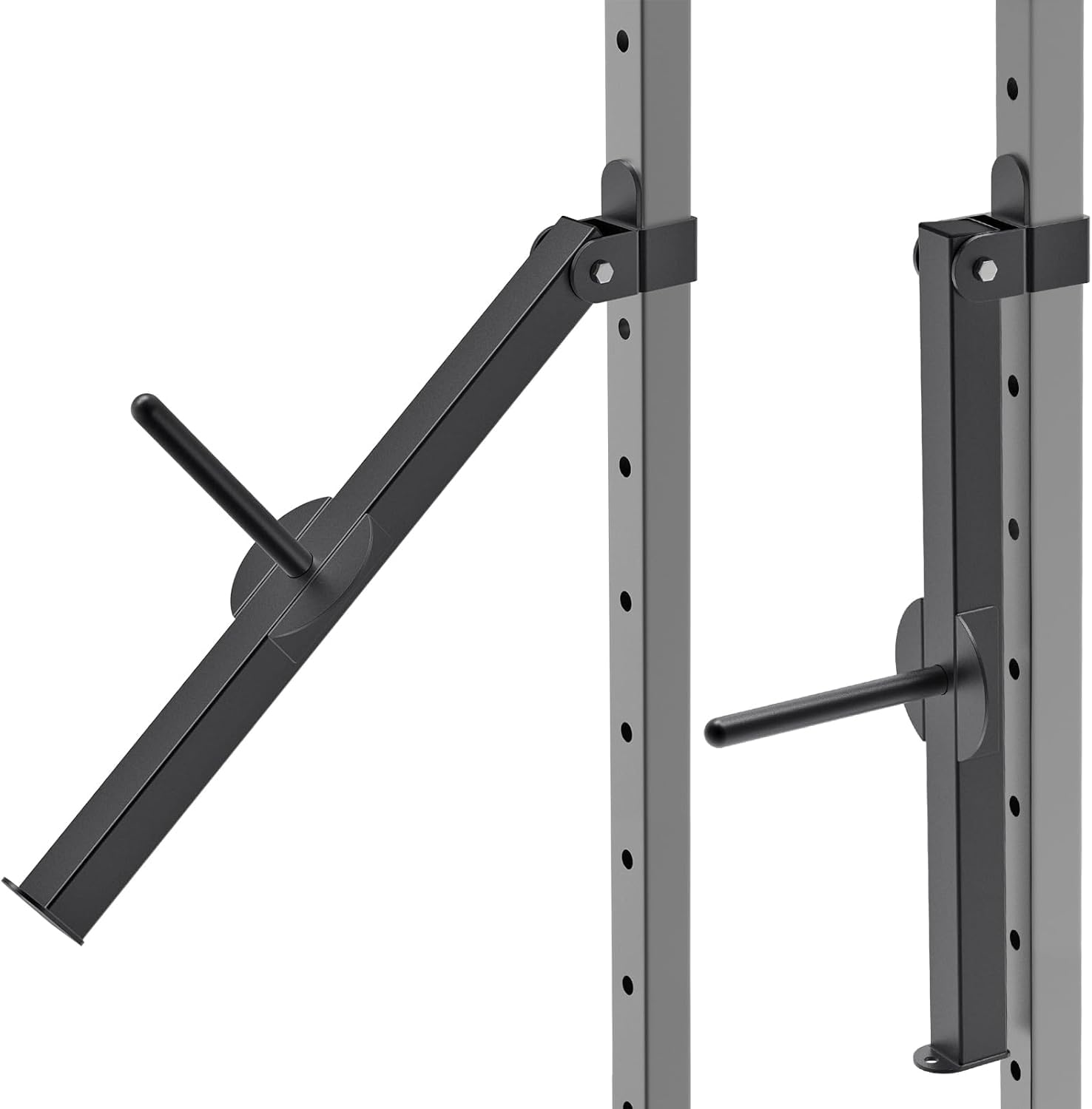Power Rack Attachment for 5/8" & 1" Holes - Heavy Duty Home Gym Equipment for 2x2 or 3x3 Squat Rack, Adjustable