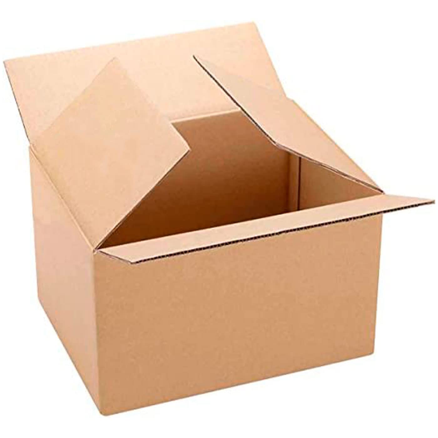 Tradineur - Pack de 6 cajas de embalaje de cartón, mudanzas, cartón reforzado y resistente, plegablse y reutilizables, envío paquetes, almacenaje, 80 x 40 x 40 cm