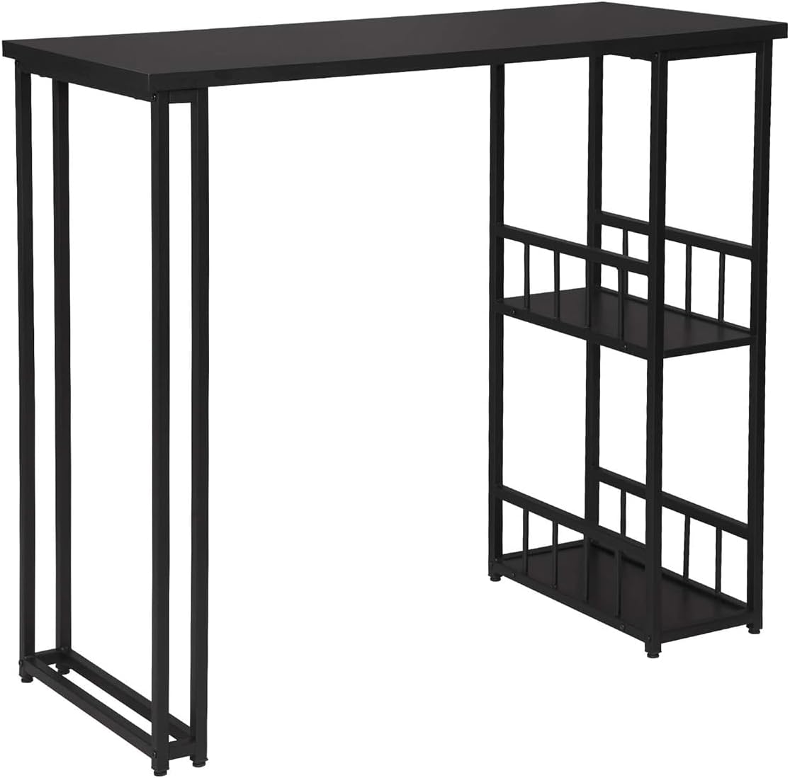 WOLTU Kitchen Bar Table Counter Breakfast Dining Table Black Coffee