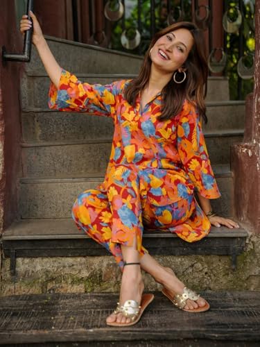Image of Trendy Queen Co Ord Set | Casual Wear Pant Top Set | Fancy Co-Ord Set | Full Pair Set | Coord Sets for Women | Top Pant Set (SD798)