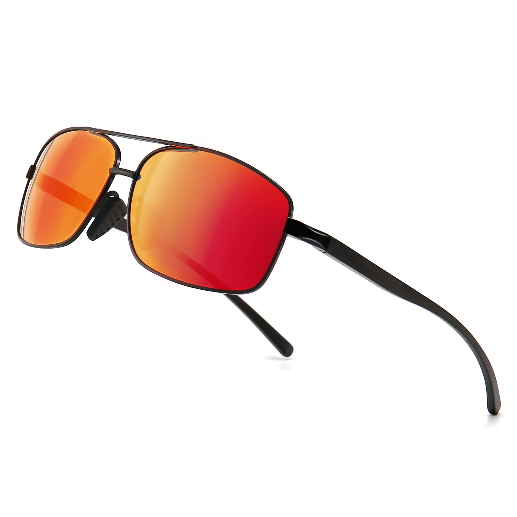 UV protection Ultra Lightweight Rectangular Polarized Sunglasses-image-5