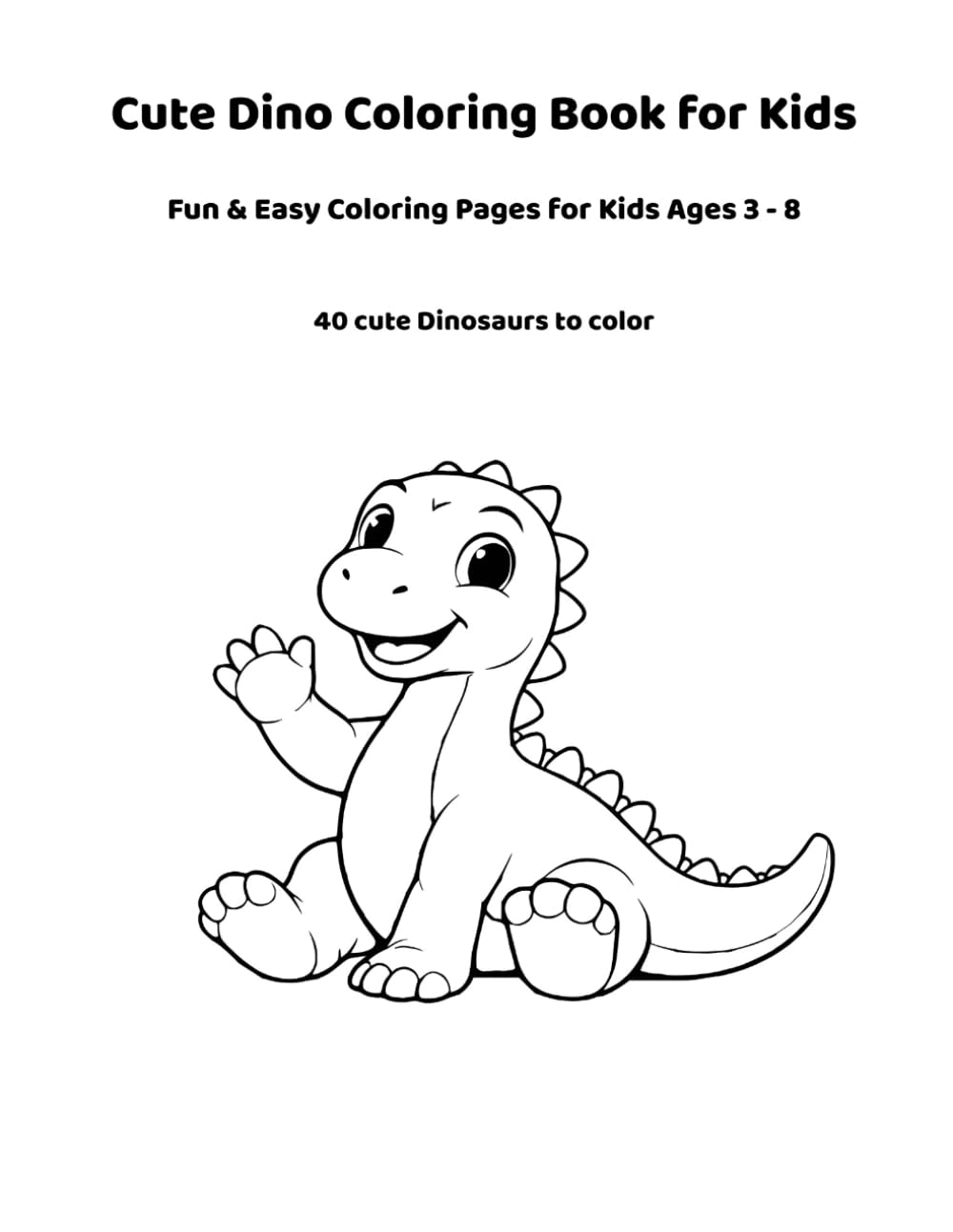 Cute Dino Coloring Book