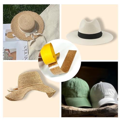 12 Stück Hut Verkleinerung,Hutband Innen Zum Verkleinern,Self-Adhesive Hutband Innen,Kork Selbstklebend,Einfach Anwendbare Korkeinlagen,Komfortabel zu Tragen,Ideal für Alle Hutarten