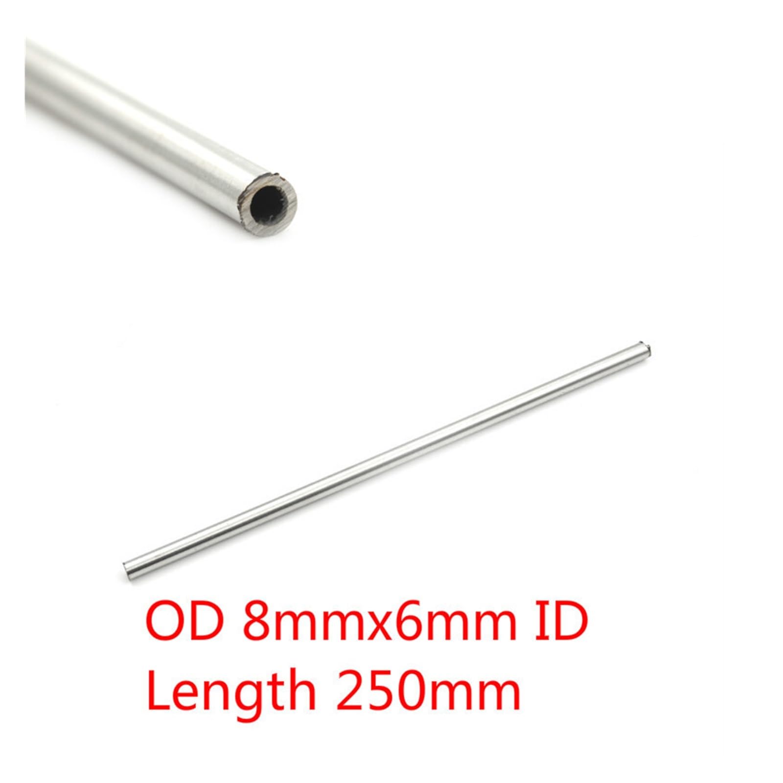 1 szt. Długość 250/500 mm 304 bezszwowa rurka kapilarna ze stali(6x3x500mm)