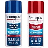 Dermoplast First Aid Spray for Minor Cuts, Scrapes and Burns, 2.75 Oz and Dermoplast Pain, Burn & Itch Relief Spray for Minor Cuts, Burns and Bug Bites, 2.75 Oz (Packaging May Vary)