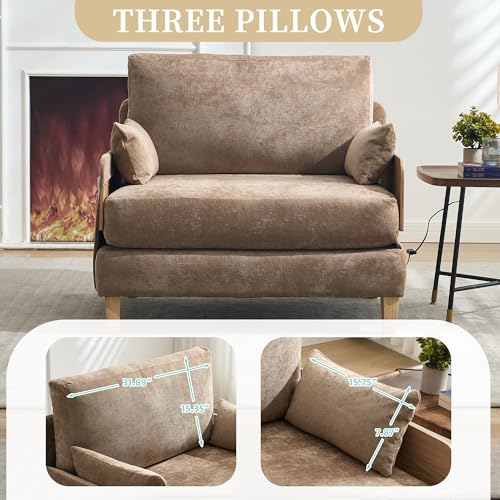 Sillón 3 en 1 Convertible Chenille Beige miniatura 6