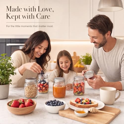 YINGERHUAN 16 oz Mason Jars