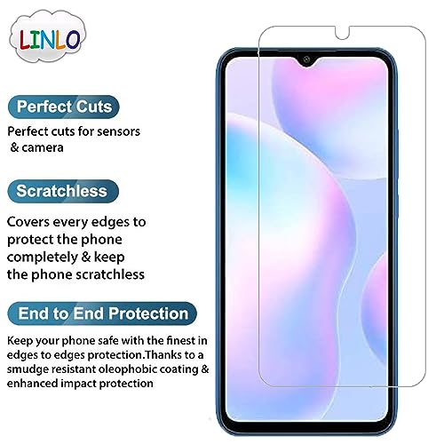 Image of Tempered Glass Screen Protector Compatible for Redmi 10A /9A /9i /9 /9c /9 Activ /9A Sport /9i Sport /Poco C31 with Full Screen Coverage; Except Edges and Easy Installation Kit(Transparent), Pack of 1