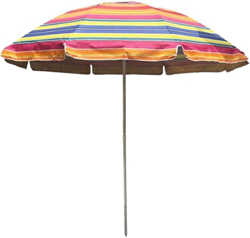 Sombrilla de playa portátil SPF50+ con bolsa de transporte, botón para exteriores, patio, jardín, playa