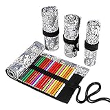 Funny live 24/36/48/72 Slots Colored Pencil Wrap Roll up Pen Holder Case Drawing Coloring Pencil...