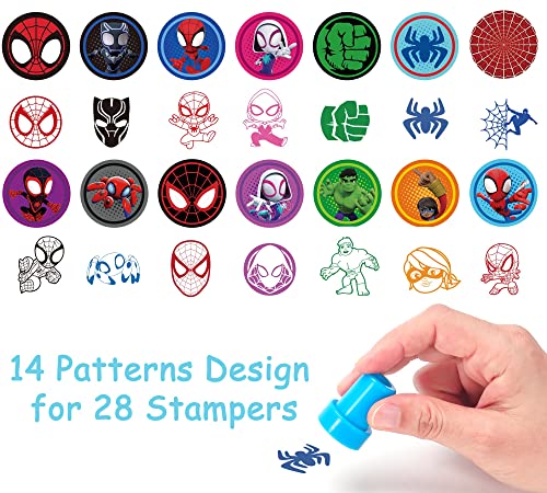 Gifolavy 28 PCS STAMPERS FOR KIDS 28 Pcs He And His Amazing Friends Themed Stampers For Kids, Hero Birthday Party Supplies Favors, Classroom Rewards Carnival Prizes Goody Bag Treat Bag Stuffers thumb #1