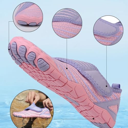 Water Shoes for Women Men, Unisex Breathable Quick Dry Aqua Swimming Shoes, Barefoot Grounded Footwear with Non Slip & Wide Toe Box, Hiking Sneakers for Beach, Walking, Trail, Running, Travel4