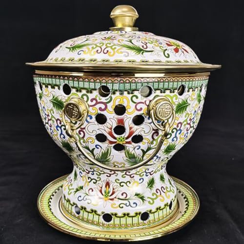 Olla China Para Hot Pot Esmaltada De Cobre 19x21 cm Blanca miniatura 4