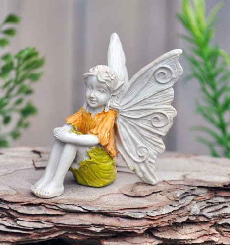 Fiddlehead Fairy Village - Garden Fairies - Hands Around Knees