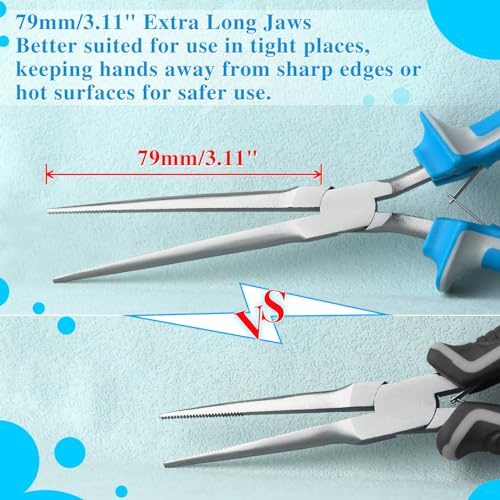 SPEEDWOX Micro Extra Long Needle Nose Pliers Mini Needle Nose Pliers fishing small needle nose pliers for jewelry making mini pliers jewelry making pliers long needle nose pliers hand tools - Image 4