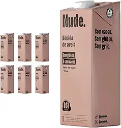 Nude Pack Leite de Aveia Cacau 1l - Caixa 6 Unidades